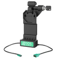 RAM Mounts GDS Uni-Conn dokk paremal asuva võtmelukuga, toide + USB-A port, IntelliSkinile (RAM-GDS-DOCKLR-U1CDU)