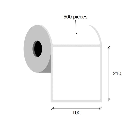 SCANSHOP thermal label roll 100 x 210 mm diagram