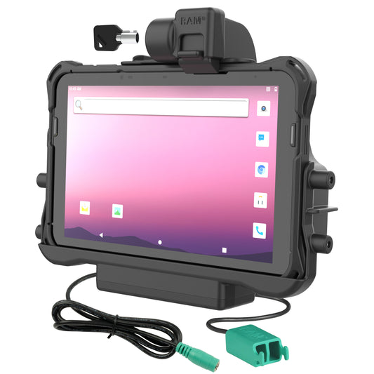RAM Mounts key-locking power + dual USB dock for Honeywell ScanPal EDA10A tablet – product photo