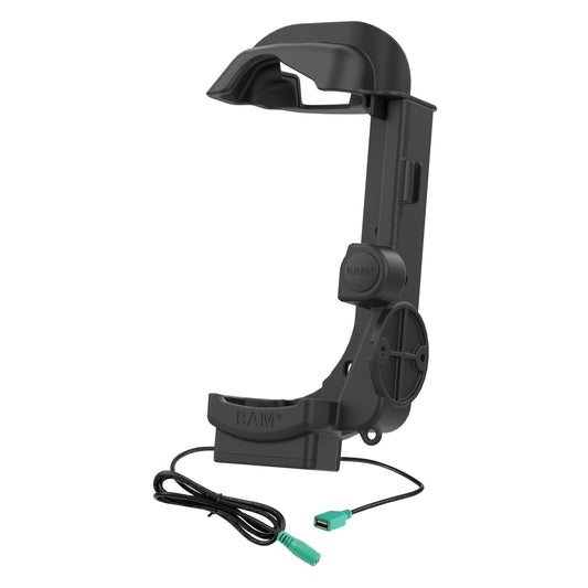 RAM Mounts powered dock with USB-A and heated pins for Zebra MC9400 and MC9300 – alternative view