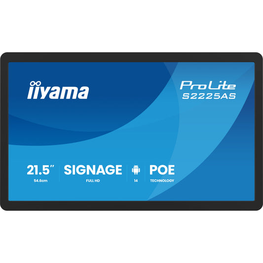 iiyama ProLite S2225AS-B1P 21.5" FHD Digital Signage Display – official product photo 2 (S2225AS-B1P)