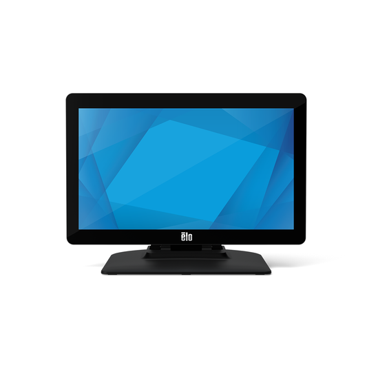 Elo 1502L 15.6-inch touch monitor with stand, front view