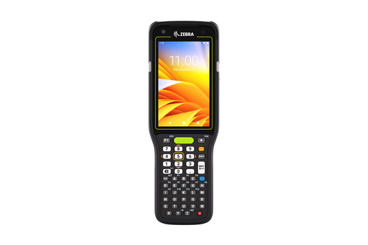 Zebra MC3400 rugged keypad mobile computer, pistol grip, 47-key alphanumeric keypad (MC3401-0G1R64SS-A6) – front view