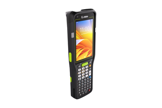 Zebra MC3450 rugged 5G keypad mobile computer, straight shooter, 47-key alphanumeric keypad (MC345B-3S1R64SS-A6) – angled front view