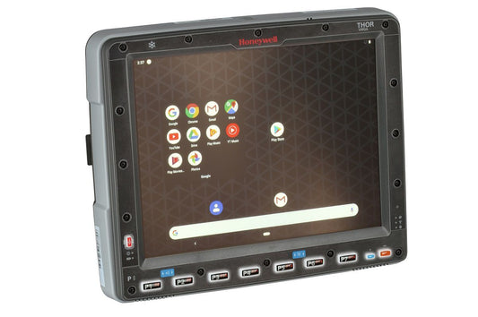 Honeywell Thor VM3A 12.1" Android vehicle-mount computer, outdoor, resistive touch (VM3A-L0N-1A3A20E) – angled view