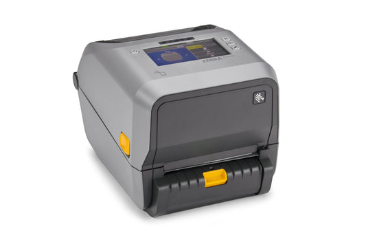 Zebra ZD621R 4-inch thermal transfer UHF RFID desktop label printer, grey, colour touch display, 203 dpi, cutter, USB + Ethernet + RS-232 (ZD6A142-32EFR2EZ) – cutter, right view