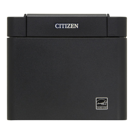 Citizen CT-E601 POS receipt printer, black (CTE601XTEBX) – front view