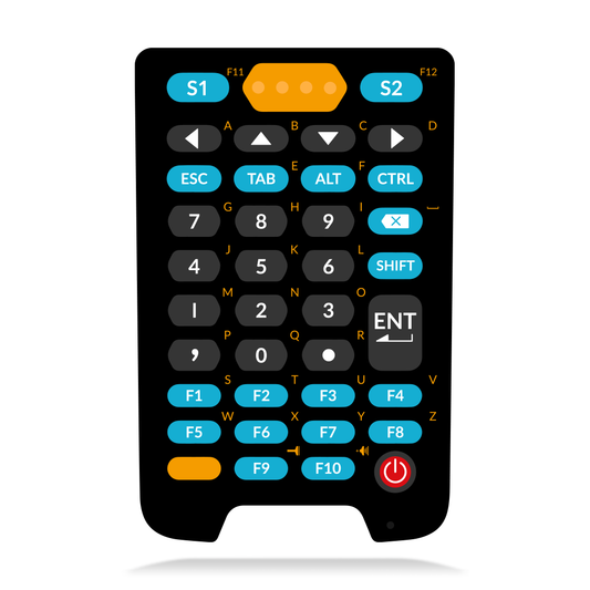 Newland N7 Cachalot Pro II Android mobile computer, 38-key keypad, 2D imager (N7-Pro-W4-S3-A13) – 38-key keypad layout