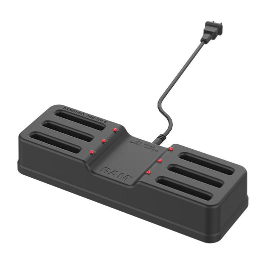 RAM Mounts 6-port multi-device charging dock for Samsung Galaxy XCover 5 – alternate angle view