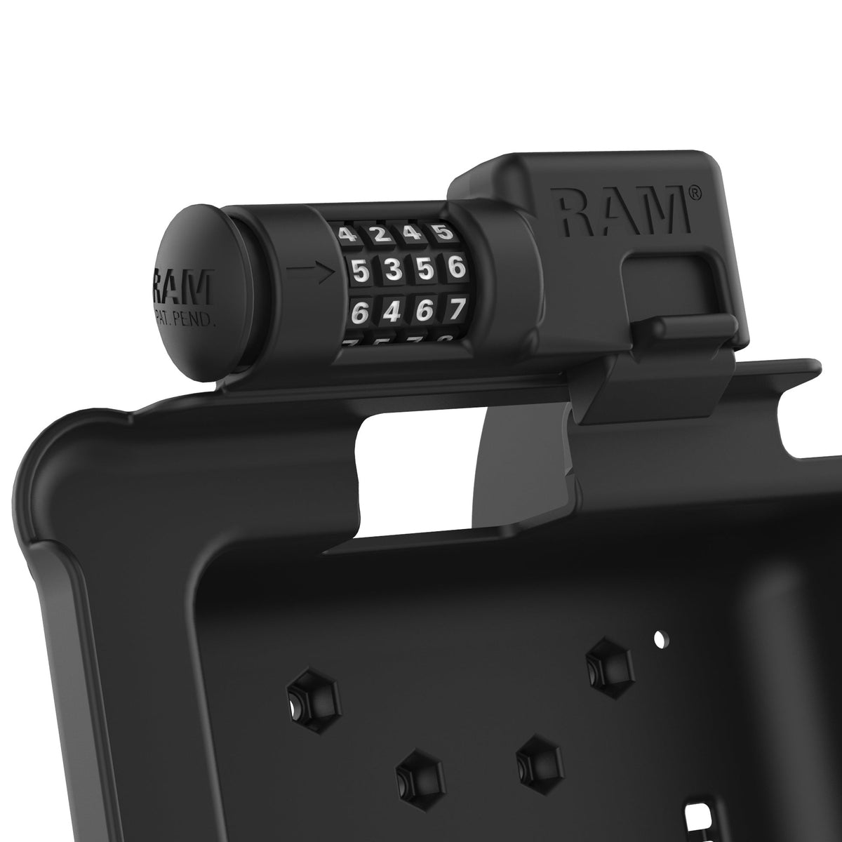 RAM Mounts GDS combo-locking form-fit holder for Zebra ET5x 8.3" and 8.4" rugged tablets – detail view