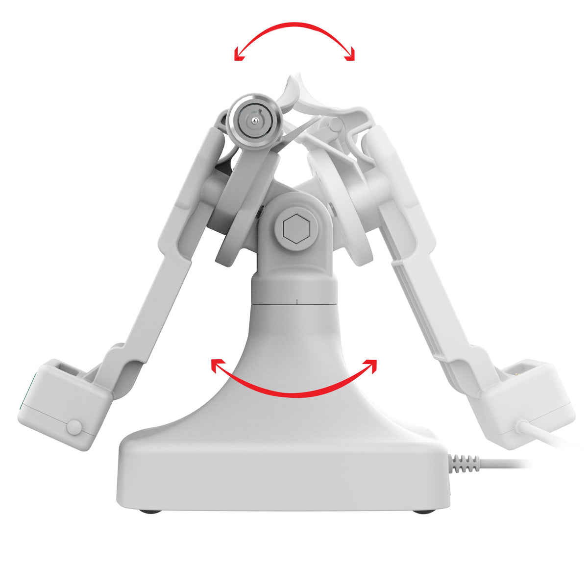RAM Mounts GDS key-locking tilt and swivel dock with PoE for IntelliSkin tablets with Uni-Conn adapter in grey – additional view