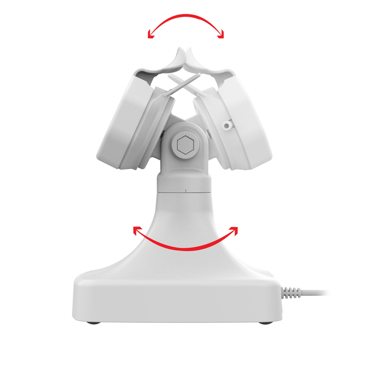 RAM Mounts GDS tilt and swivel dock with PoE for IntelliSkin Thin-Case tablets with rear pogo pads in grey – additional view