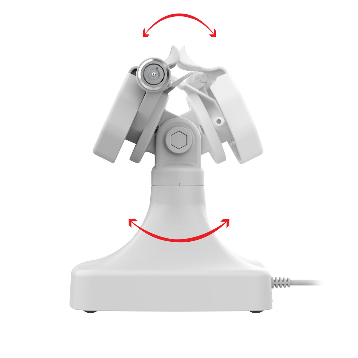 RAM Mounts GDS Uni-Conn powered key-locking tilt and swivel kiosk dock with PoE for Thin-Case tablets in grey – additional view