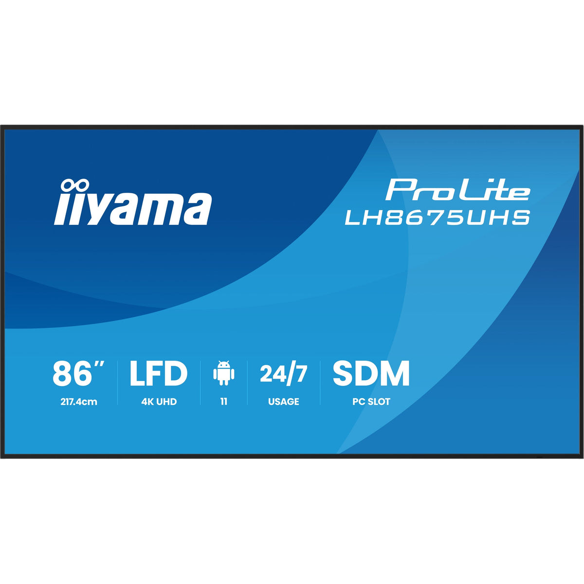 iiyama ProLite LH8675UHS-B2AG 86" 4K Digital Signage Display – official product photo 2 (LH8675UHS-B2AG)