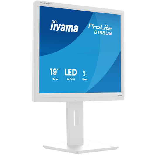 iiyama ProLite B1980S-W1 19-inch monitor, white