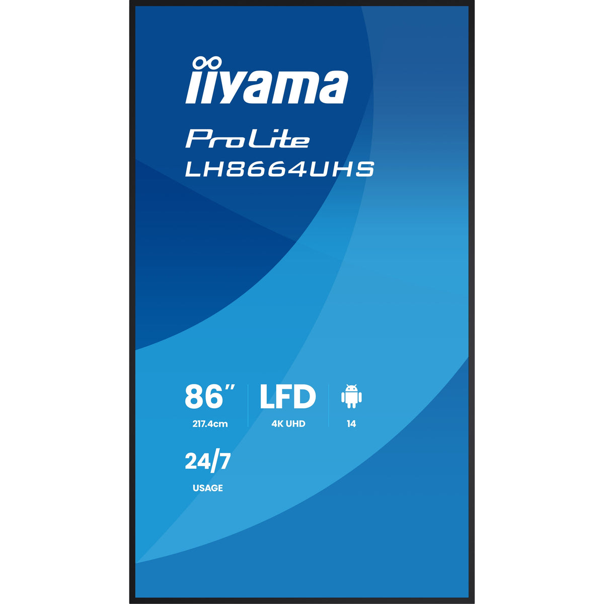 iiyama ProLite LH8664UHS-B3AG 86" 4K Digital Signage Display – official product photo 3 (LH8664UHS-B3AG)