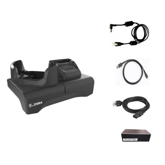Zebra CRD-NGTC5B-2SE1B single-slot USB Ethernet cradle with spare battery slot for booted TC53 TC58