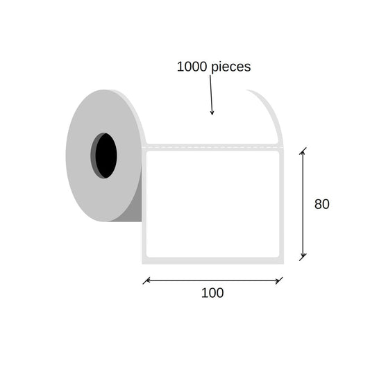 SCANSHOP thermal label roll 100 x 80 mm diagram