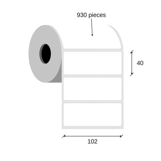 SCANSHOP thermal label roll 102 x 40 mm diagram