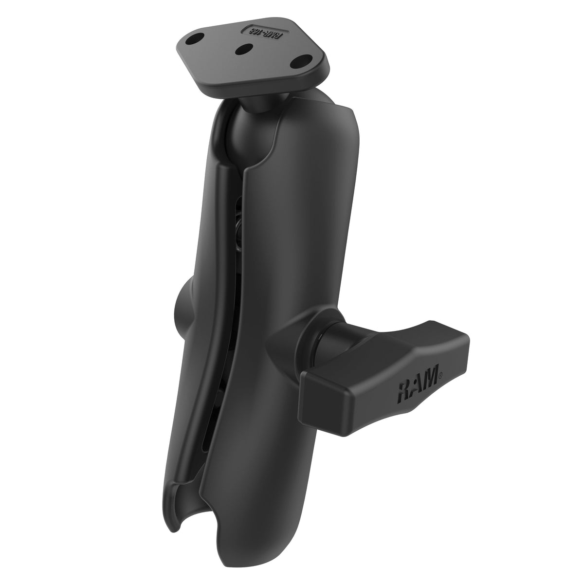 RAM Mounts C-size medium double socket arm with diamond ball plate – product photo