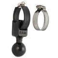 RAM Mounts Strap Hose Clamp Ball Base for 1"–2.1" (25–53 mm) Rails, C-Size (RAM-108BU)