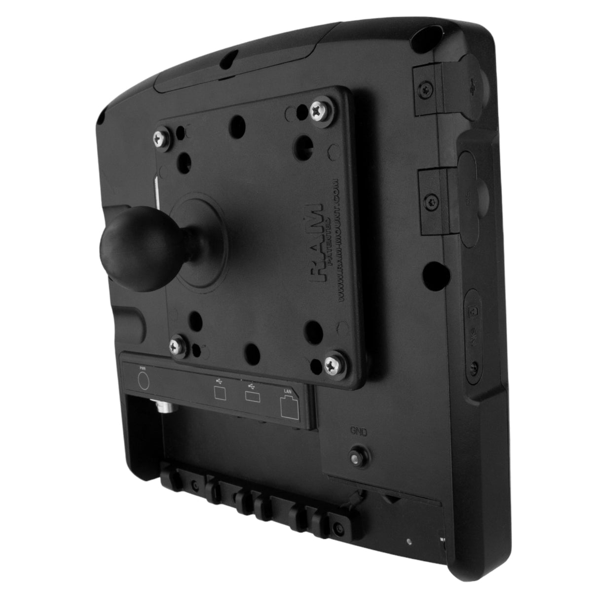 RAM Mounts VESA 100 x 100 and 75 x 75 mm plate with C-size ball RAM-246U – another angle