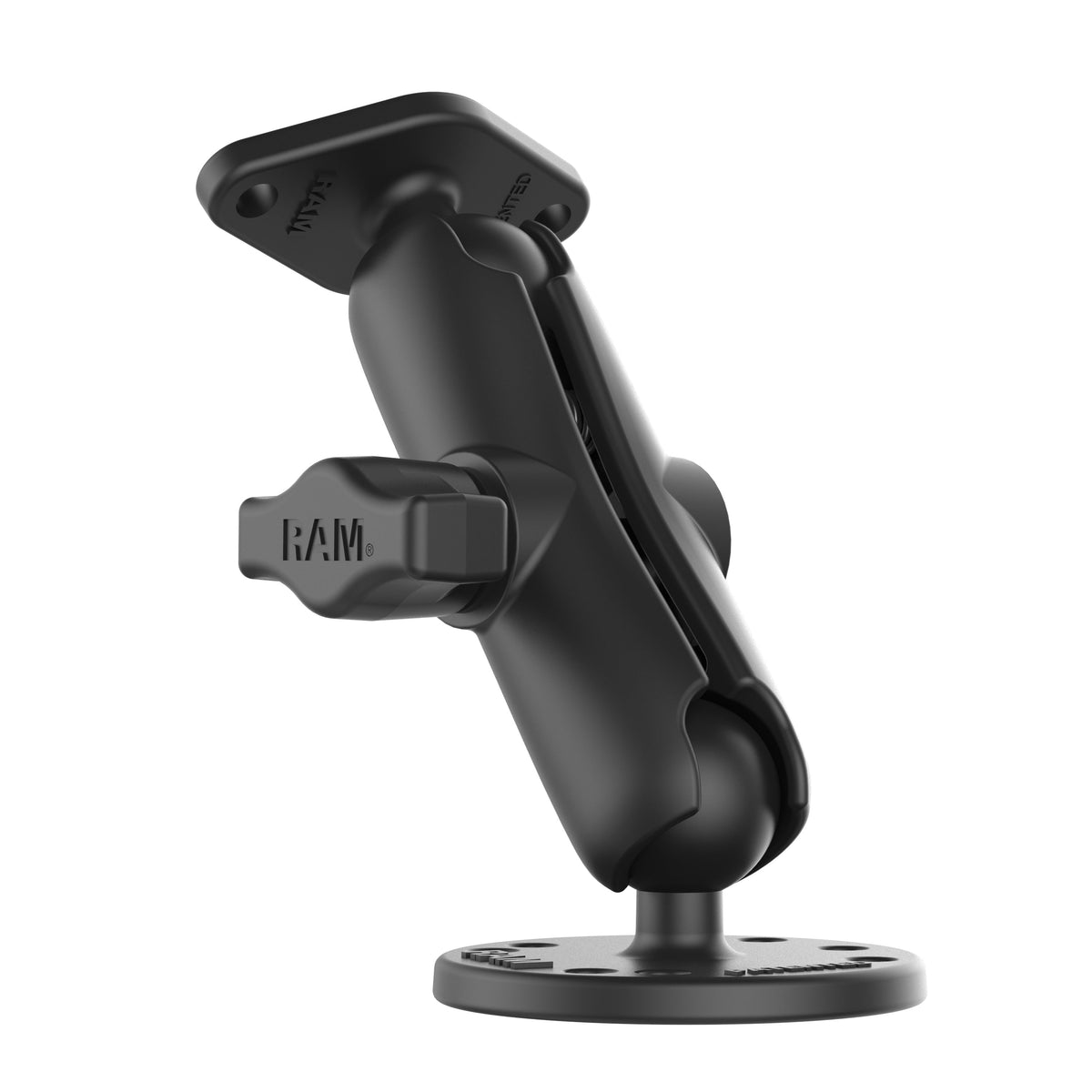RAM Mounts B-size double ball drill-down mount with diamond plate, medium arm (RAM-B-138U) – further view
