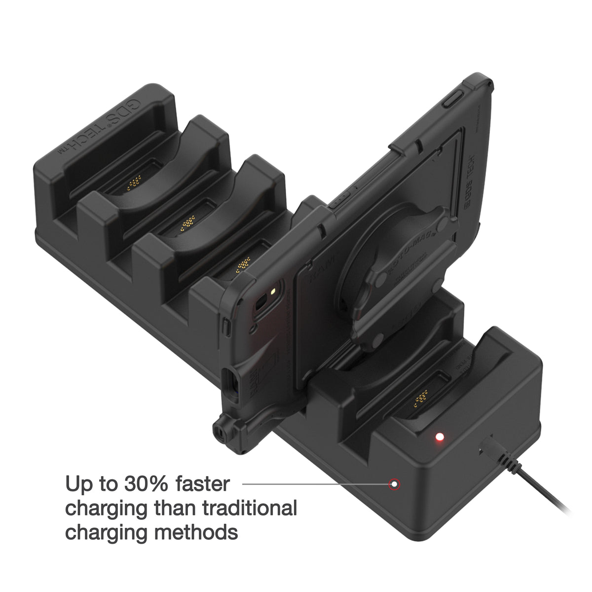 RAM Mounts GDS 6-port powered charging dock for tablets in IntelliSkin – additional view