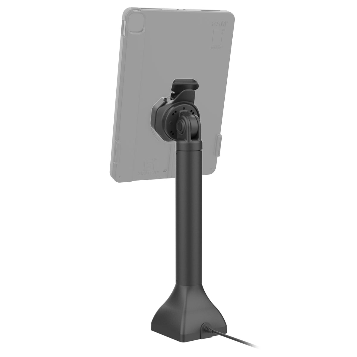 RAM Mounts GDS 14-inch pedestal dock with PoE for IntelliSkin Thin-Case tablets with rear pogo pads – additional view