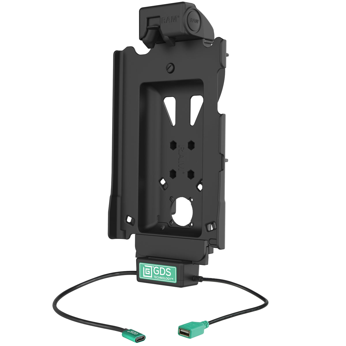RAM Mounts GDS Tough-Dock + Single USB-A for Samsung Tab A11+ and A9+ in IntelliSkin – alternative view