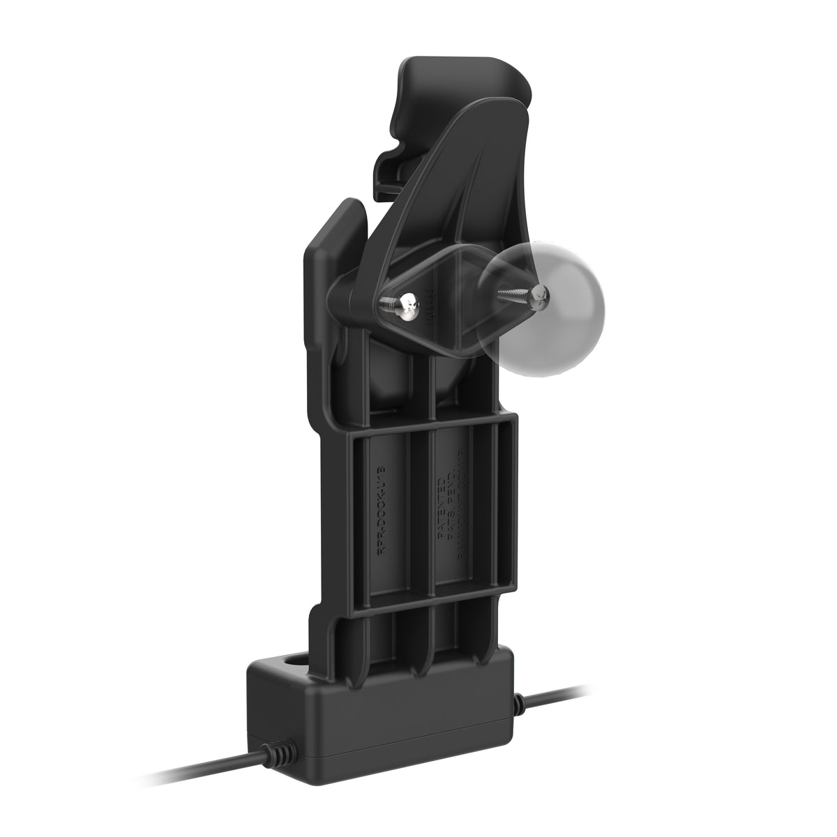 RAM Mounts GDS Uni-Conn tablet dock + USB-A with release lever – another angle