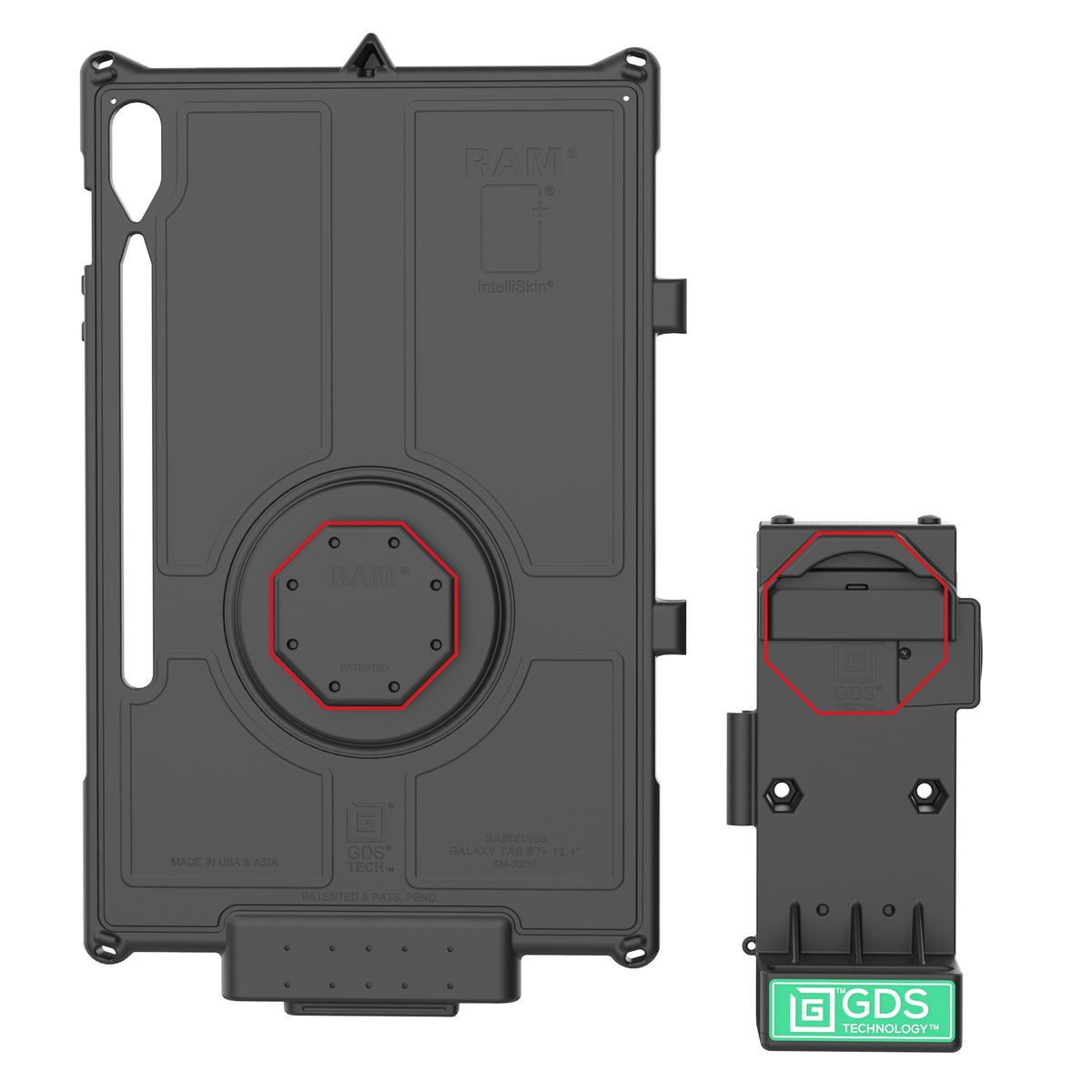 RAM Mounts GDS Uni-Conn spring-loaded tablet dock + USB-C – additional product photo
