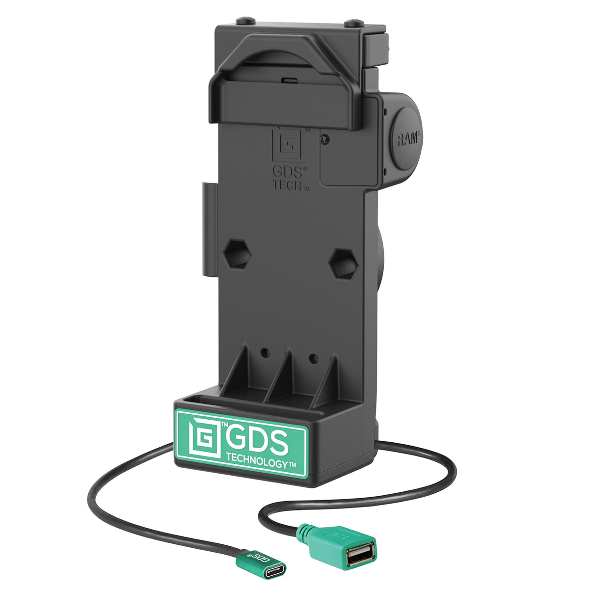 RAM Mounts GDS Uni-Conn spring-loaded tablet dock + USB-A – product photo