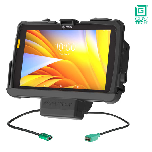 RAM Mounts GDS power + data dock for Zebra ET40, ET45 and ET401 8-inch tablets in IntelliSkin – product photo