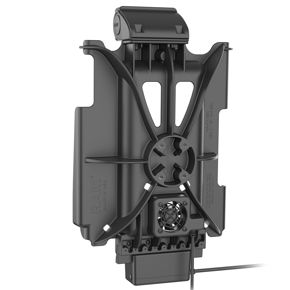 RAM Mounts GDS Cool-Dock with cooling fan for Apple iPad in IntelliSkin Next Gen – further view