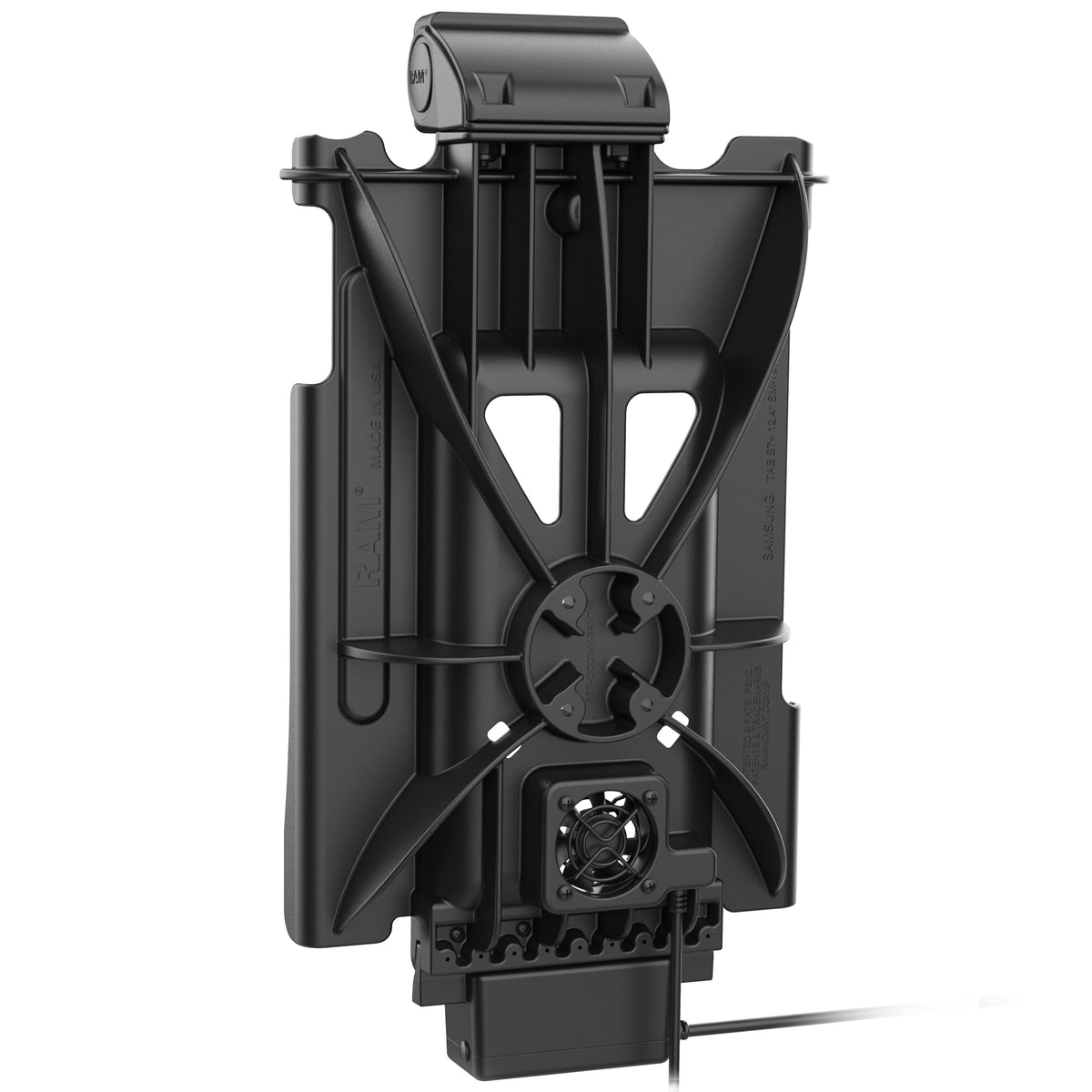 RAM Mounts GDS Cool-Dock with Fan for Samsung Tab S10+/S9+/S9 FE+/S8+/S7+/S7 FE – detail view