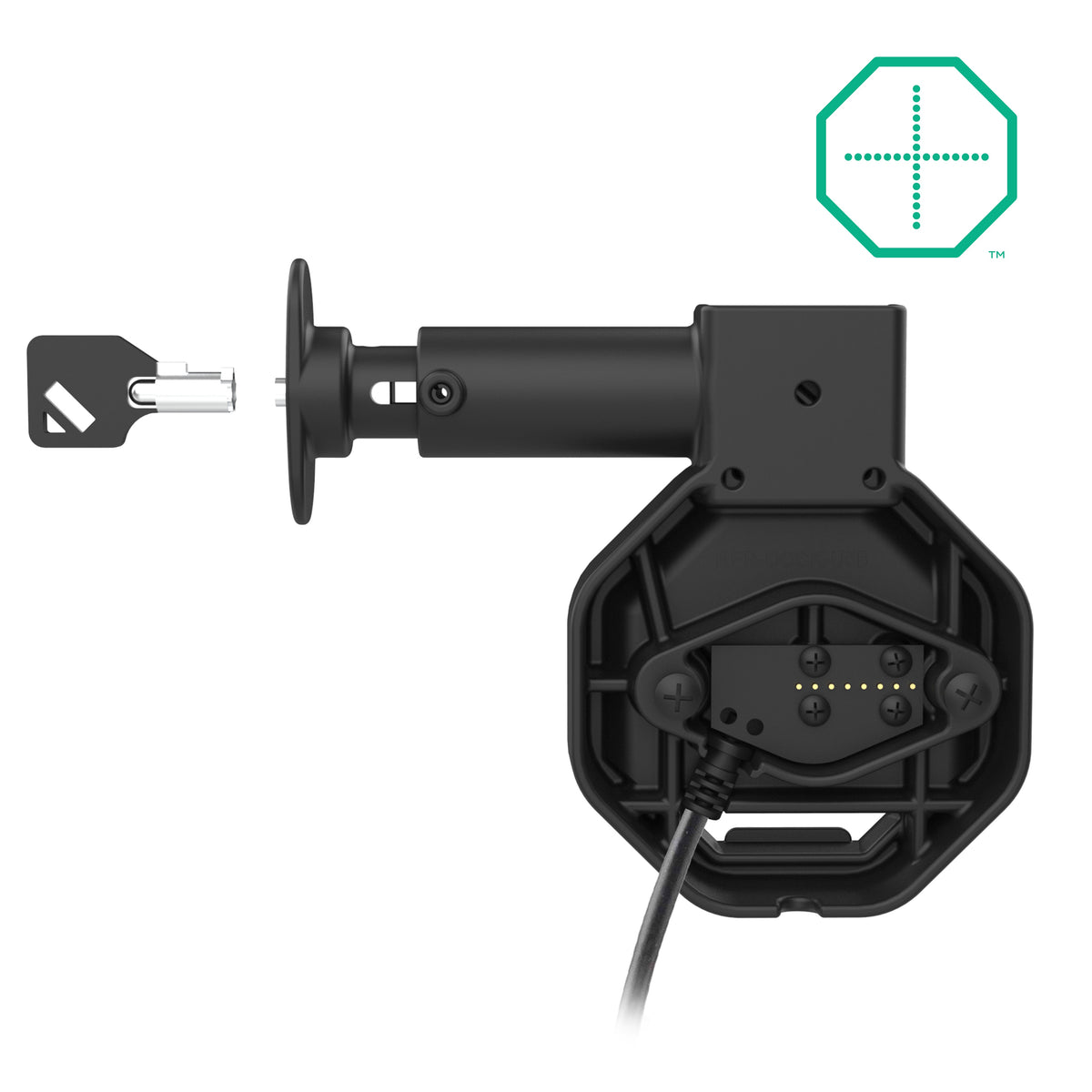 RAM Mounts GDS Uni-Conn locking USB-C tablet dock with release button, 800 mm cable – alternative view