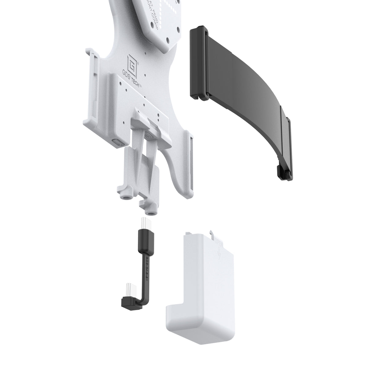 RAM Mounts GDS Tab-Conn adapter for OtterBox Defender cases with rear pogo pads in light grey – detail photo
