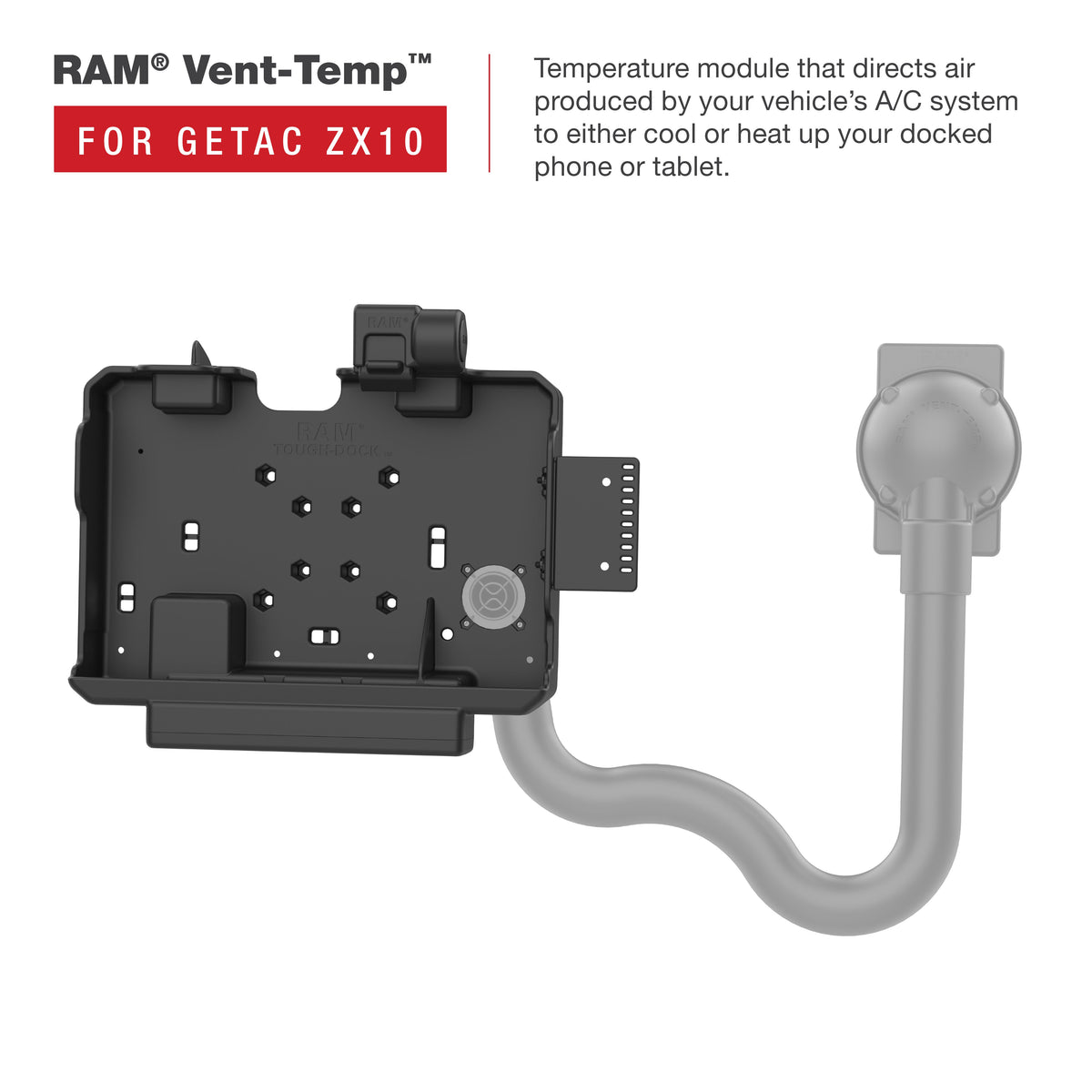 RAM Mounts Form-Fit holder for Getac ZX10 rugged tablet – additional product photo