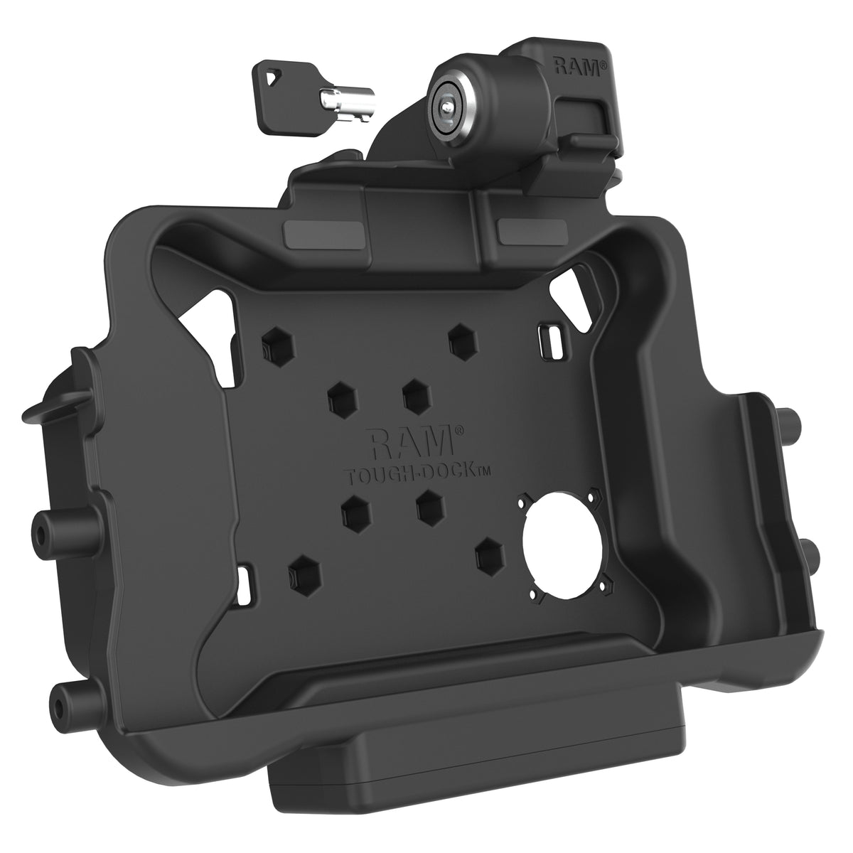 RAM Mounts key-locking power + data & DB9 dock for Honeywell ScanPal EDA10A tablet – additional view