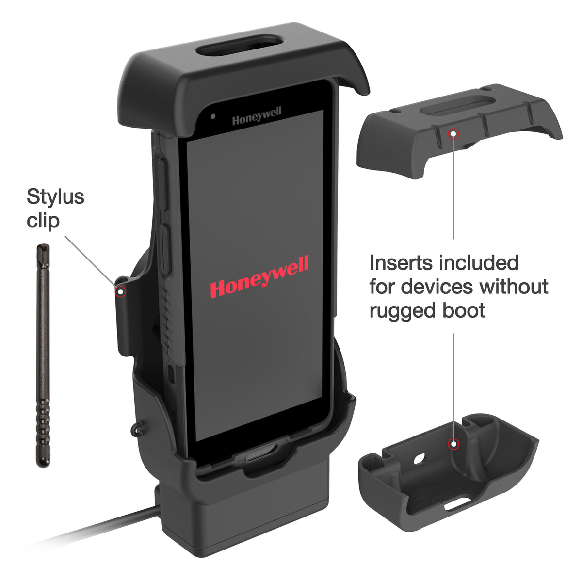 RAM Mounts key-locking powered dock with heated pins for Honeywell CT40, CT45 and CT47 – further view