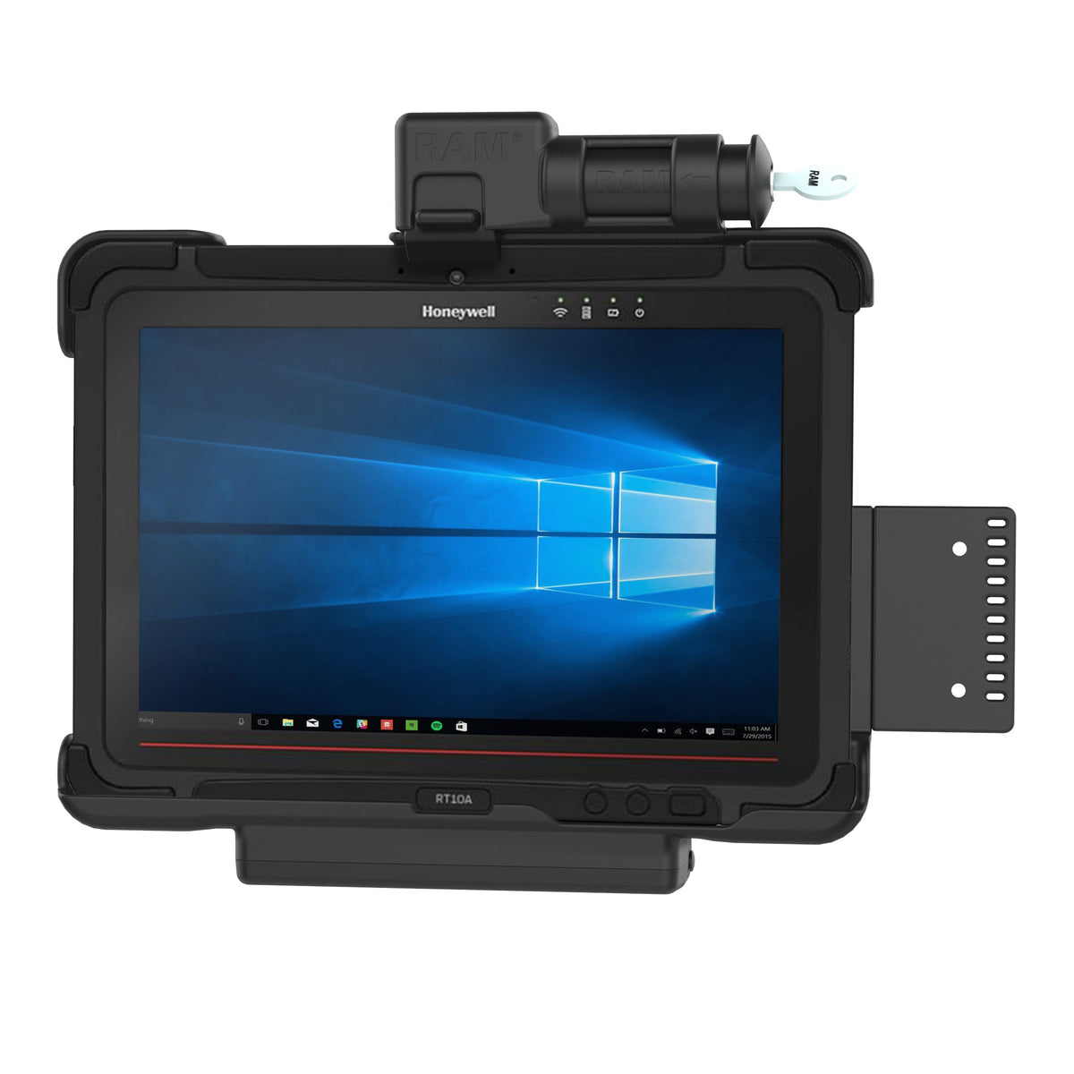 RAM Mounts key-locking Form-Fit holder for Honeywell RT10 rugged tablet – product photo