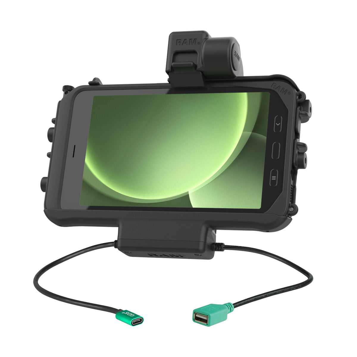 RAM Mounts Thin-Dock Powered Dock + Single USB-A for Samsung Tab Active5 and 3 – product photo