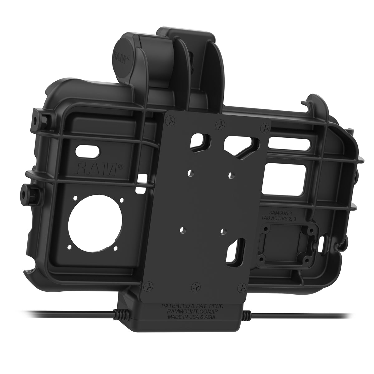 RAM Mounts Thin-Dock Powered Dock + Single USB-A for Samsung Tab Active5 and 3 – detail view