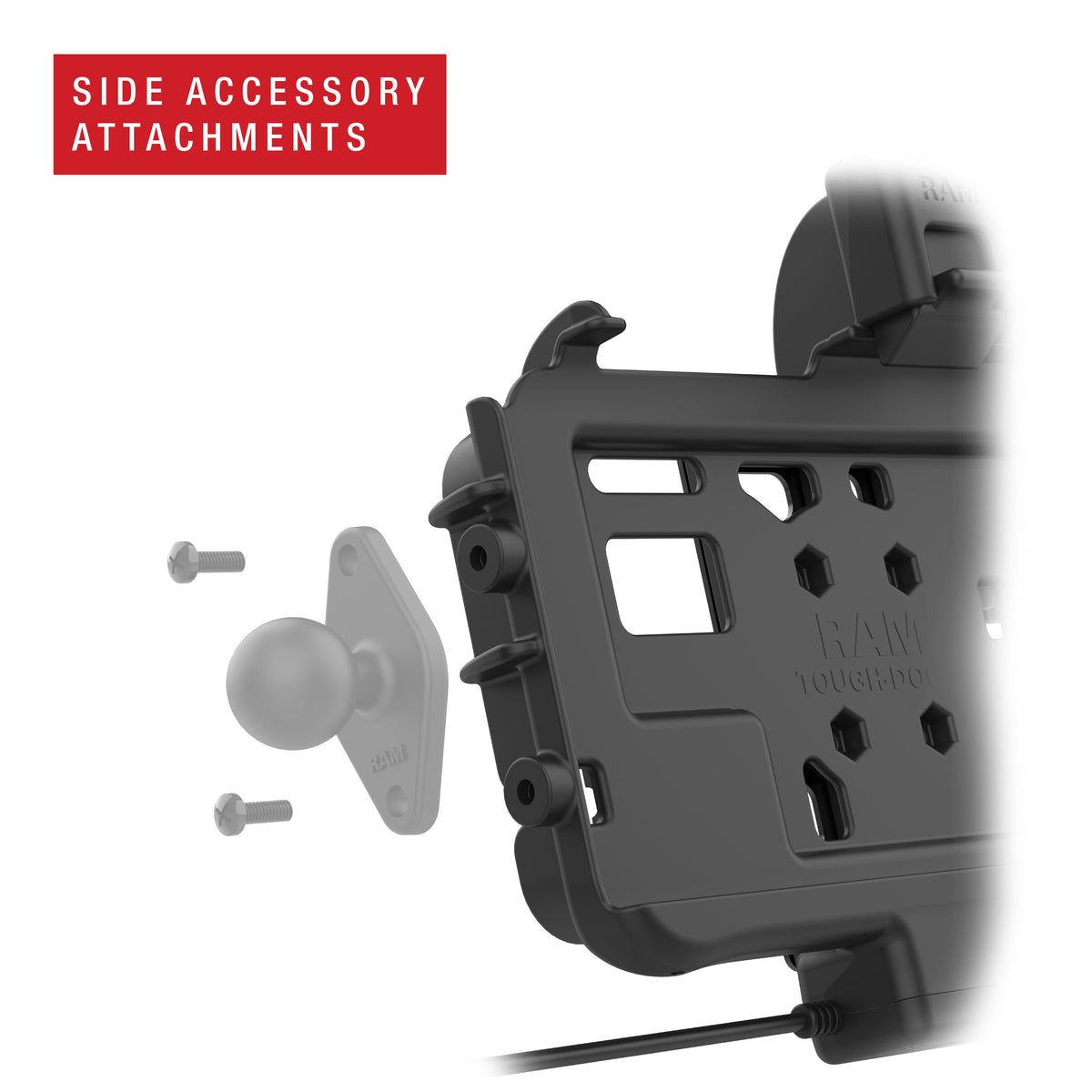 RAM Mounts Thin-Dock Powered Dock + USB-C & USB-A Data for Samsung Tab Active5 and 3 – another angle