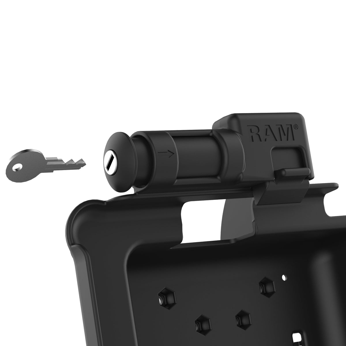 RAM Mounts GDS key-locking form-fit holder for Zebra ET5x 8.3" and 8.4" rugged tablets – detail view