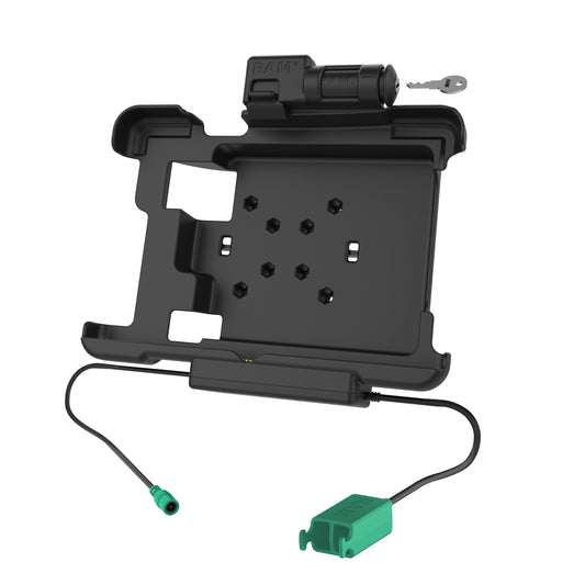 RAM Mounts key-locking GDS power dock with dual USB-A for Zebra XSLATE L10 rugged tablet – view 2
