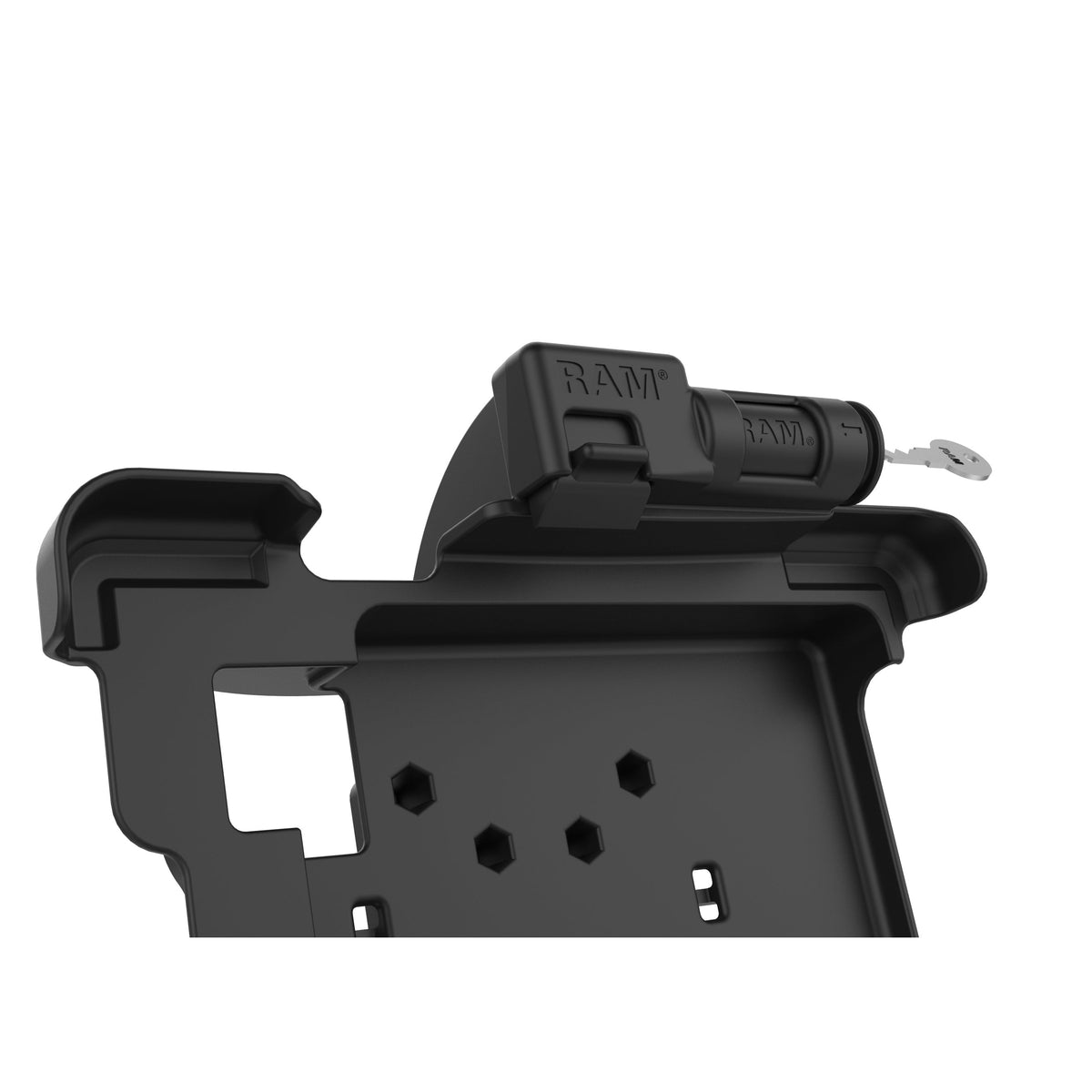 RAM Mounts key-locking GDS power + data dock with USB-A for Zebra XSLATE L10 rugged tablet – view 3