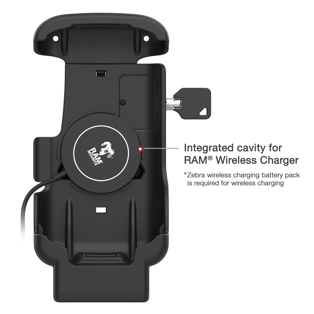 RAM Mounts key-locking non-powered Form-Fit holder for Zebra TC73 and TC78 – view 4