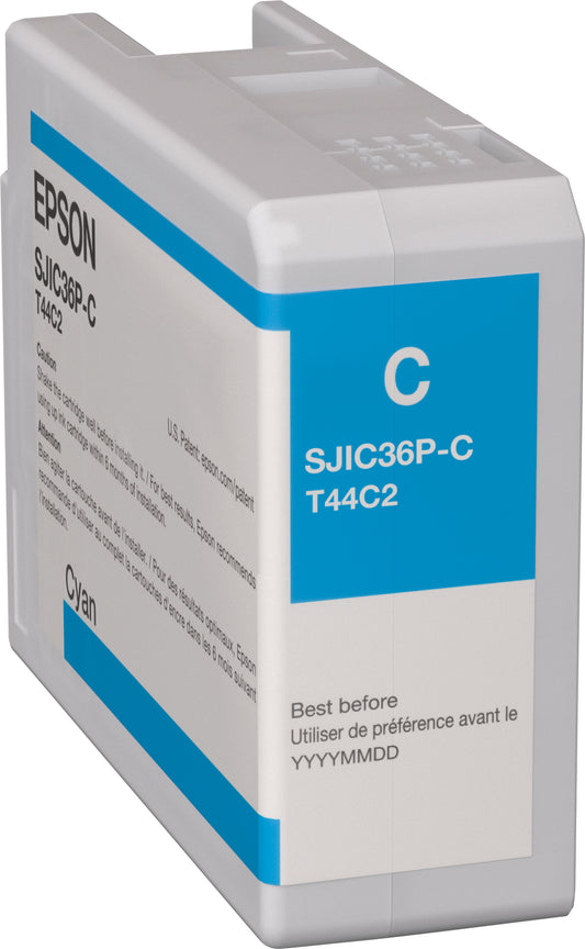 Epson SJIC36P(C) cyan ink cartridge C13T44C240 for ColorWorks C6000/C6500
